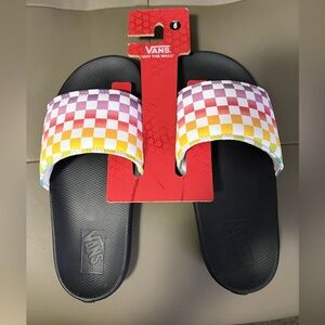 BNWT VANS MY RANGE SLIDE ON SPORT SANDALS MULTI RAINBOW US SIZE 6
